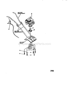Page A Diagram and Parts List for 536797502  Craftsman Cultivator