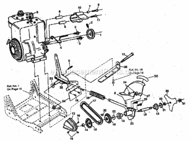 Page B Diagram and Parts List for 536797510  Craftsman Edger