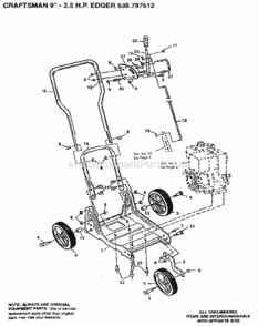 Page A Diagram and Parts List for 536797512  Craftsman Edger