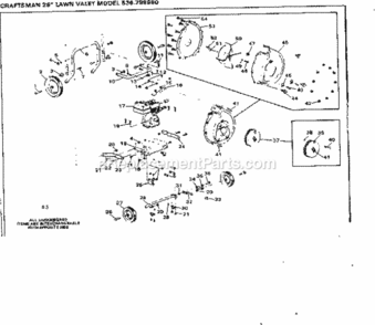 Page B Diagram and Parts List for 536798680  Craftsman Leaf Blower / Vacuum