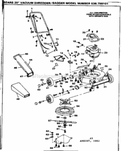 Part Location Diagram of 14519 Craftsman Replacement Engine