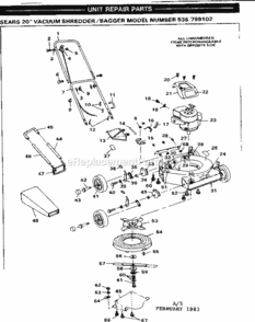 Part Location Diagram of 62365 Craftsman Owners Manual