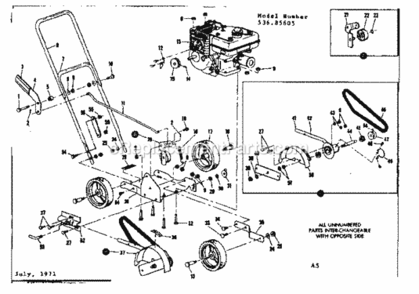 Part Location Diagram of 35362A Tecumseh Mounting Flange Incl. 40, 41, 42 & 44