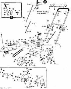 Page A Diagram and Parts List for 53685690  Craftsman Edger