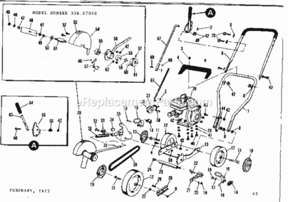 Part Location Diagram of 43872 Craftsman Main Frame