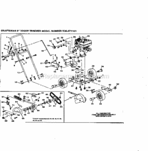 Page A Diagram and Parts List for 536871101  Craftsman Edger