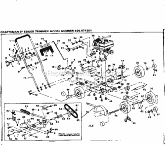 Part Location Diagram of 62558 Craftsman Manual