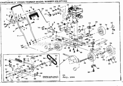 Part Location Diagram of 62563 Craftsman Manual