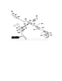 Chute Control Rod Diagram and Parts List for 536881110  Craftsman Snow Blower