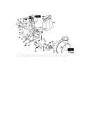 Frame Assembly Diagram and Parts List for 536881110  Craftsman Snow Blower