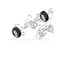 Wheel Asssembly Diagram and Parts List for 536881110  Craftsman Snow Blower
