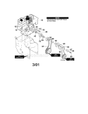 Frame Assembly Diagram and Parts List for 536881111  Craftsman Snow Blower