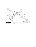 Chute Control Rod Assembly Diagram and Parts List for 536881111  Craftsman Snow Blower