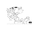 Page C Diagram and Parts List for 536881111  Craftsman Snow Blower