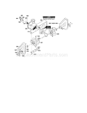 Auger Housing Assembly Diagram and Parts List for 536881111  Craftsman Snow Blower