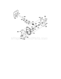 Gear Case Assembly Diagram and Parts List for 536881111  Craftsman Snow Blower