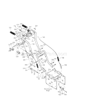 30" 11Hp Handle Diagram and Parts List for 536881112  Craftsman Snow Blower