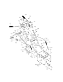 Handle Assembly Diagram and Parts List for 536881113  Craftsman Snow Blower