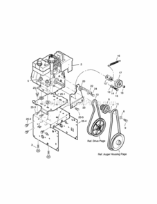 Page A Diagram and Parts List for 536881114  Craftsman Snow Blower