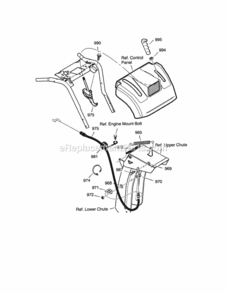 Page L Diagram and Parts List for 536881114  Craftsman Snow Blower