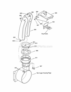 Page G Diagram and Parts List for 536881114  Craftsman Snow Blower