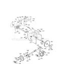Drive Components Diagram and Parts List for 536881120  Craftsman Snow Blower