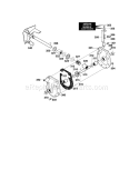 Gear Case Assembly Diagram and Parts List for 536881121  Craftsman Snow Blower