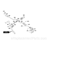 Chute Control Rod Assembly Diagram and Parts List for 536881130  Craftsman Snow Blower