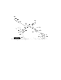 Chute Control Rod Assembly Diagram and Parts List for 536881230  Craftsman Snow Blower