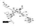 Chute Control Rod Assembly Diagram and Parts List for 536881260  Craftsman Snow Blower