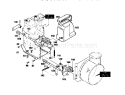 Frame Assembly Diagram and Parts List for 536881260  Craftsman Snow Blower