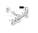 Gear Case Assembly Diagram and Parts List for 536881260  Craftsman Snow Blower