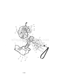 Engine Drive Assembly Diagram and Parts List for 536881501  Craftsman Snow Blower