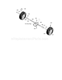 Wheels Diagram and Parts List for 536881550  Craftsman Snow Blower