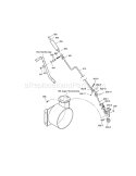 Chute Rod Diagram and Parts List for 536881550  Craftsman Snow Blower