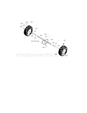 Wheel Assembly Diagram and Parts List for 536881850  Craftsman Snow Blower