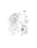 Engine Assembly Diagram and Parts List for 536881850  Craftsman Snow Blower