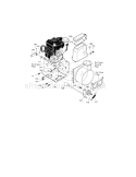 Frame Assembly Diagram and Parts List for 536881850  Craftsman Snow Blower