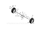Wheels Diagram and Parts List for 536881851  Craftsman Snow Blower