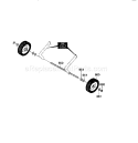 Wheel Assembly Diagram and Parts List for 536882090  Craftsman Snow Blower