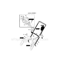 Handle Assembly Diagram and Parts List for 536882091  Craftsman Snow Blower