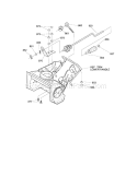 Chute Control Rod Assembly Diagram and Parts List for 536882092  Craftsman Snow Blower