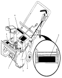 Decals Diagram and Parts List for 536883210  Craftsman Snow Blower