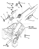 Chute Control Rod Diagram and Parts List for 536883210  Craftsman Snow Blower