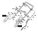 Handle Assembly Diagram and Parts List for 536883510  Craftsman Snow Blower