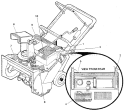 Decals Diagram and Parts List for 536884231  Craftsman Snow Blower