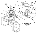 Discharge Chute Diagram and Parts List for 536884231  Craftsman Snow Blower