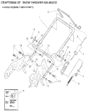 Handle Assembly Diagram and Parts List for 536884232  Craftsman Snow Blower