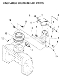 Discharge Chute Diagram and Parts List for 536884232  Craftsman Snow Blower