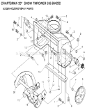 Auger Housing Diagram and Parts List for 536884232  Craftsman Snow Blower